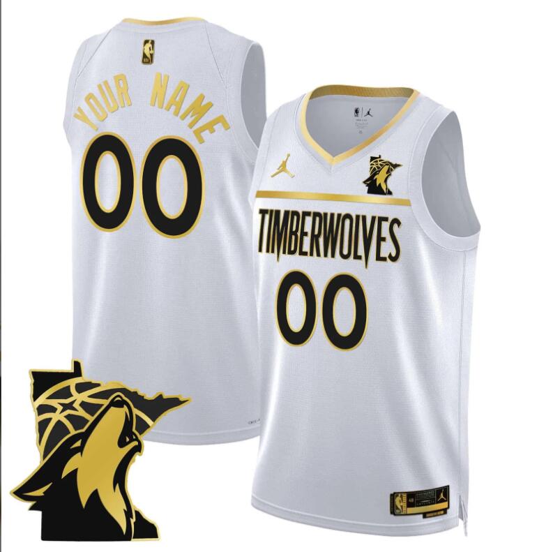 Men Minnesota Timberwolves Swingman Custom white NBA Jersey
